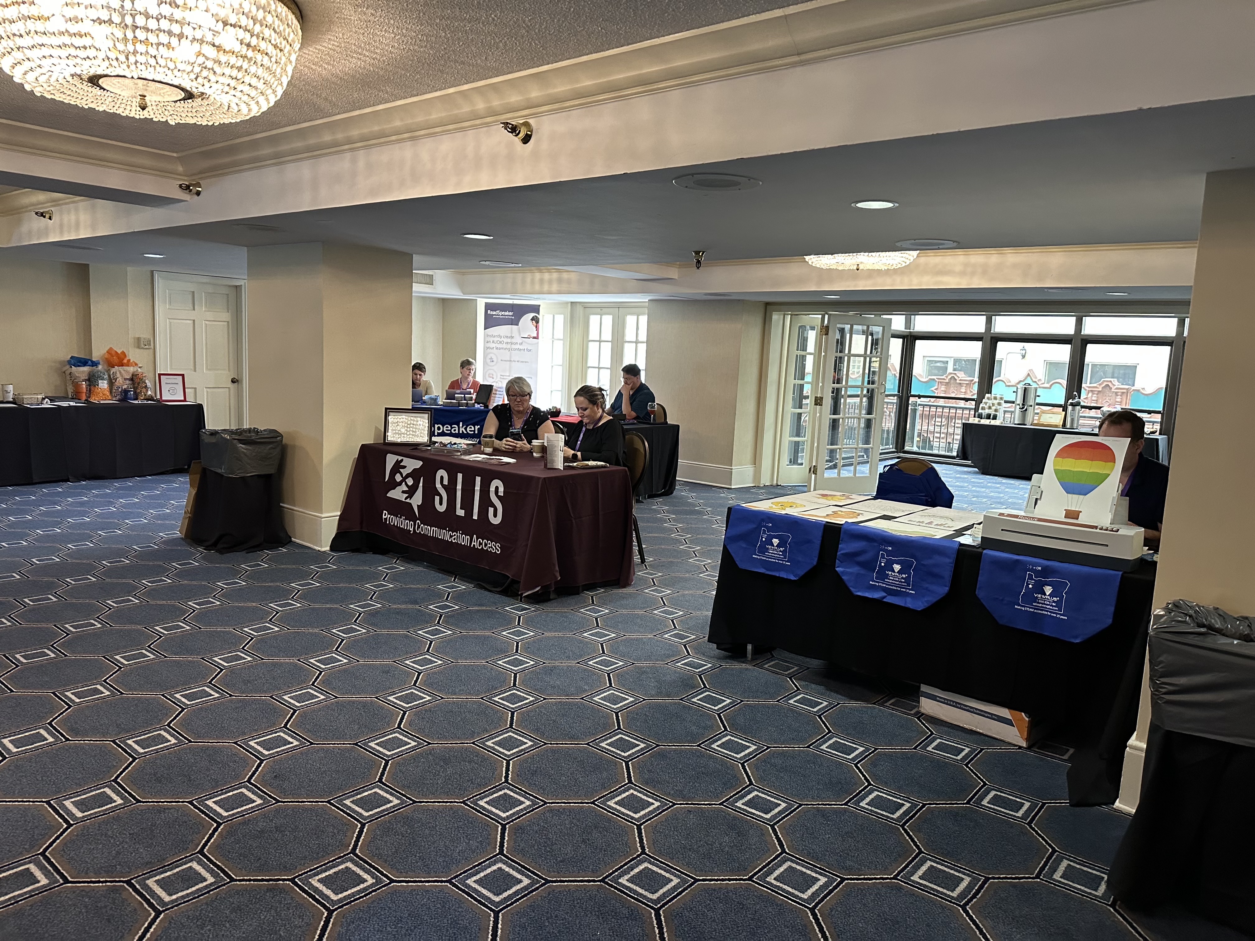 Photo of Vendors and Vendor tables at Spring 2023 AHEAD in Texas conference